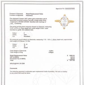Marquise 2.2ct Lab #279 - Diamond Ring - Image 4