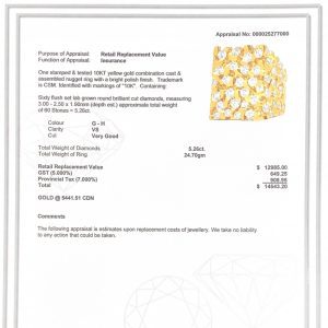 Icy Chester 5.26ct Lab 10k #282 - Diamond Nugget Ring - Image 3