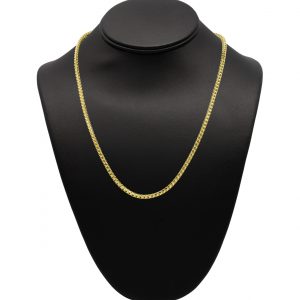 Silver Gold Plated Solid Franco 3mm 20" - Silver Chain