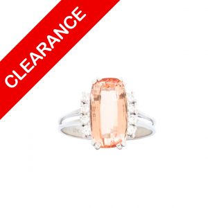 Topaz .36ct 18k - Diamond Ring