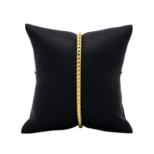 Silver Gold Plated Solid Franco 3mm 8"- Silver Bracelet