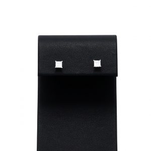 Silver Princess Cut Moissanite Studs - Silver Earrings