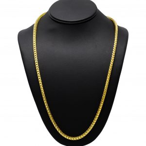 Silver Gold Plated Solid Franco 4.25mm 26" - Silver Chain