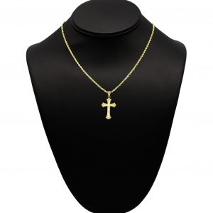 Swirl Edged Cross 10k - Pendant