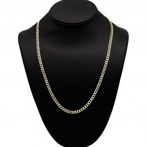 Silver Gold Plated Two Tone Cuban 4.25mm 22" - Silver Chain