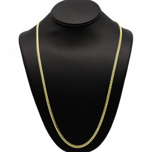 Silver Gold Plated Solid Miami Cuban 4mm 26" - Silver Chain