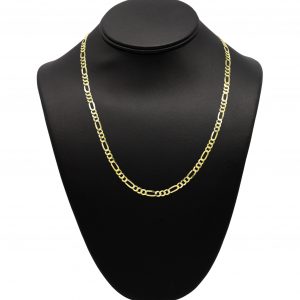 Silver Gold Plated Solid Figaro 4.75mm 20" - Silver Chain