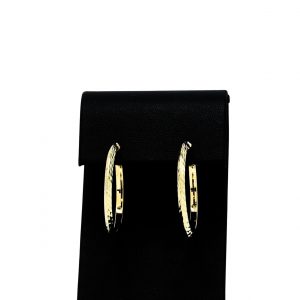 Large Yellow Gold Hoops 10k- Earrings