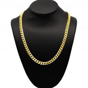 Silver Gold Plated Solid Miami Cuban 8.25mm 22" - Silver Chain