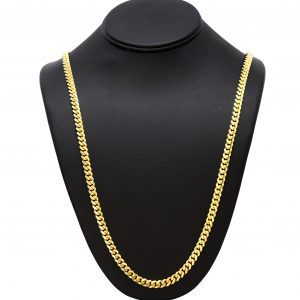 Silver Gold Plated Solid Miami Cuban 6.25mm 28" - Silver Chain