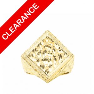 Diamond Shaped Nugget 10k- Ring