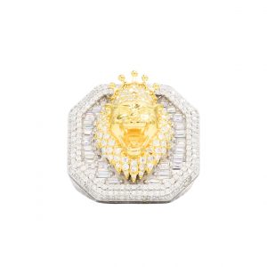 Moissanite Lion - Silver Ring