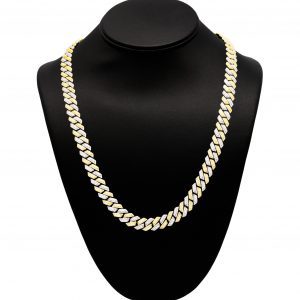 Moissanite Solid Miami Cuban 10.5mm 22" - Silver Chain
