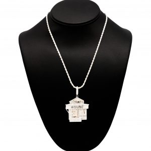 Trap House Moissanite - Silver Pendant