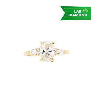 Oval 1.72ct Lab #177 - Diamond Ring