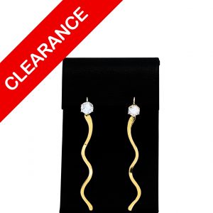 Cz Dangly 14k - Earrings