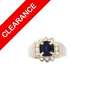 Diamond Sapphire Ring .24ct - Ring