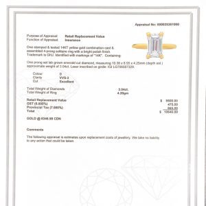 Emerald Cut 3.04ct Lab #6- Diamond Ring - Image 3
