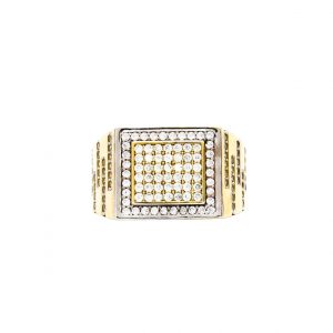 Cz Square Cluster Ring - Ring