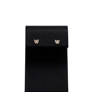 February Birthstone Butterfly Studs - Earrings