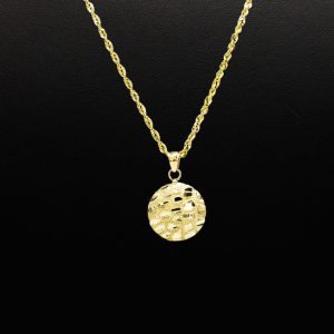 Large Round Nugget 10k - Pendant - Image 3