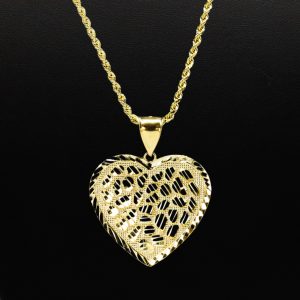 Large Heart Nugget 10k - Pendant - Image 3