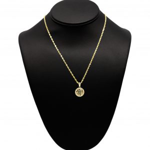 Cz Small Round Nugget 10k - Pendant