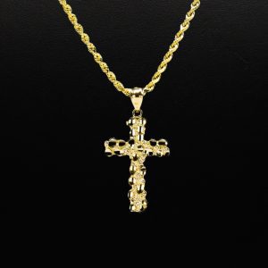 Nugget Cross 10k - Pendant - Image 3