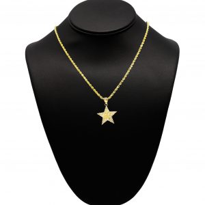 Medium Cz Nugget Star 10k - Pendant