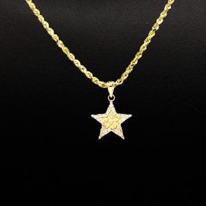 Small Cz Nugget Star 10k - Pendant - Image 3