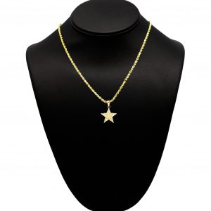 Small Cz Nugget Star 10k - Pendant