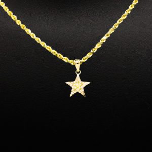 XSmall Cz Nugget Star 10k - Pendant - Image 3