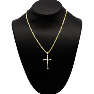 Cross With Jesus 10k - Pendant