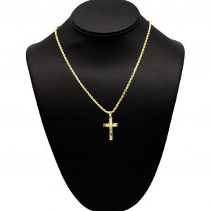Small Rosary Cross 10k - Pendant