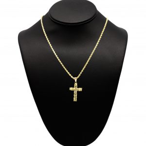 Xtra Diamond Cut Nugget Cross 10k - Pendant