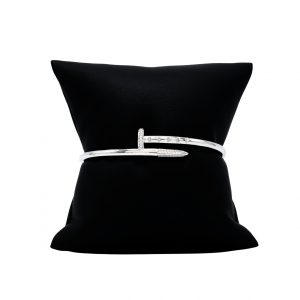 Silver Nail Bangle 3.5mm 7.5"- Silver Bracelet