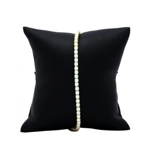 Opal Tennis Yellow Silver 3mm 7"- Silver Bracelet