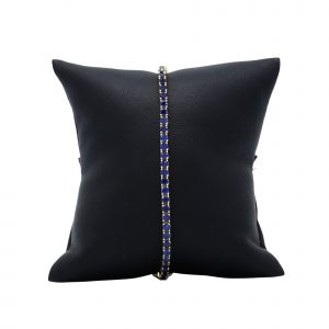 Synthetic Sapphire Tennis Yellow Silver 3mm 7"- Silver Bracelet