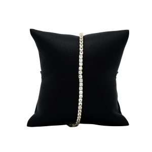 Cz Tennis Yellow Silver 3mm 7"- Silver Bracelet