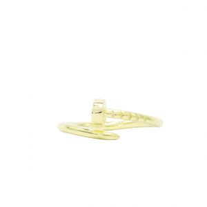 Yellow Silver Nail Ring - Silver Ring