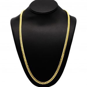 Silver Gold Plated Solid Miami Cuban 6.4mm 26" - Silver Chain