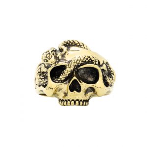 Snake Skull 10k - Gold Ring