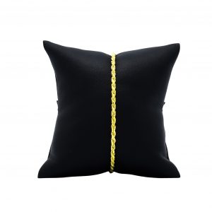 Silver Gold Plated Solid Rope 2.75mm 8"- Silver Bracelet