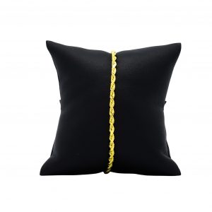 Silver Gold Plated Hollow Rope 3.25mm 7"- Silver Bracelet