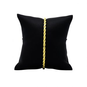 Silver Gold Plated Hollow Rope 3.85mm 9"- Silver Bracelet