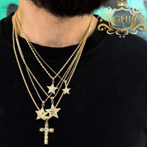 Medium Cz Nugget Star 10k - Pendant - Image 4