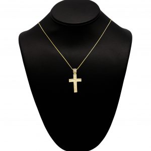 Cz Cluster Cross 10k- Pendant