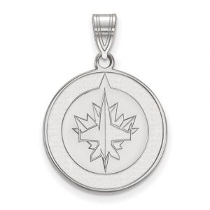 Medium Jets NHL- Silver Pendant