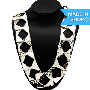 Diamond Cut X Nugget 37.5mm 30" - Silver Chain