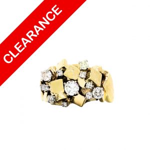 Diamond Nugget Ring 1.16ct 10k #82 - Ring